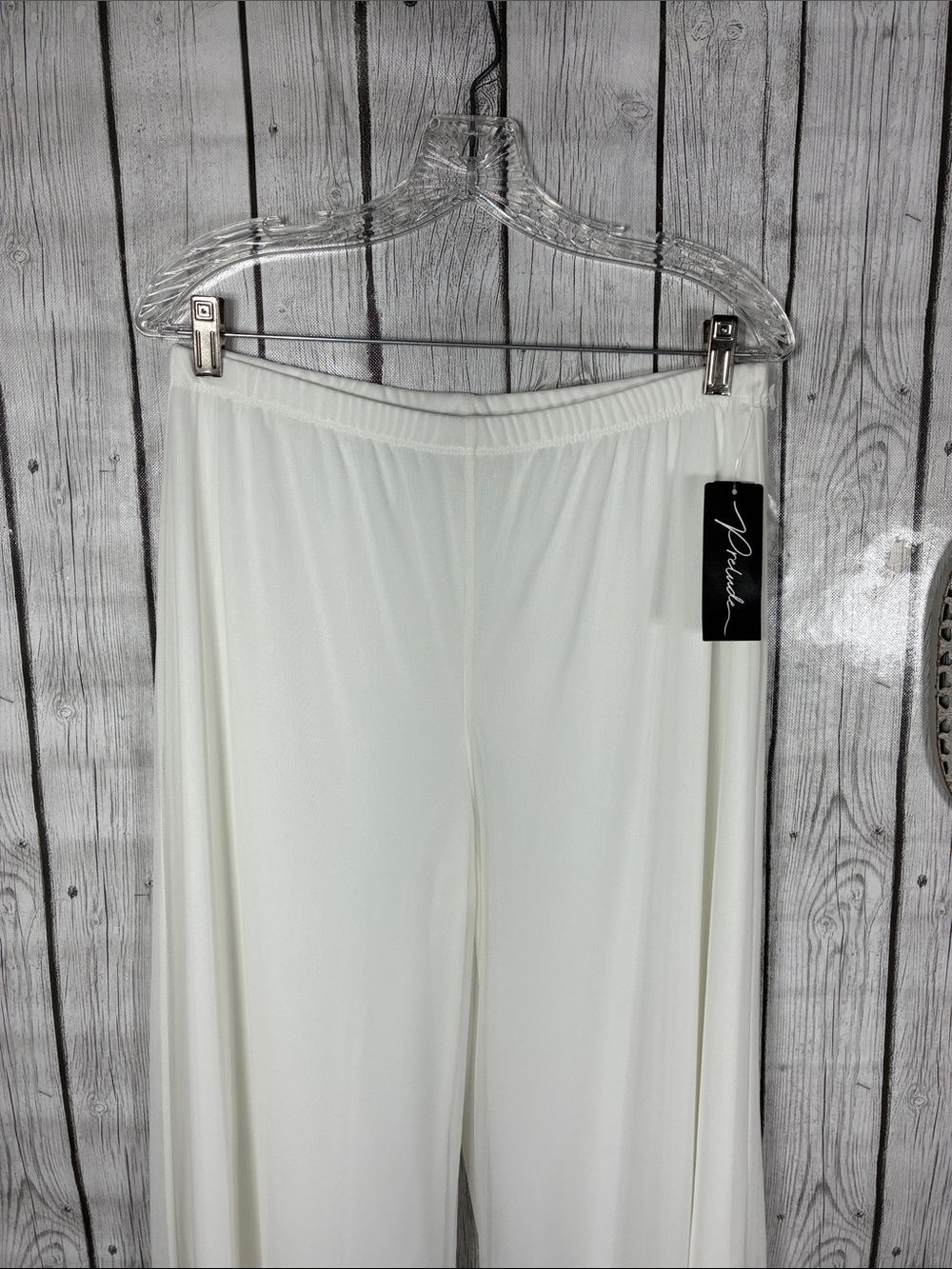 Prelude White Wide-Leg Overlay Pants Size Large - Picture 2 of 10